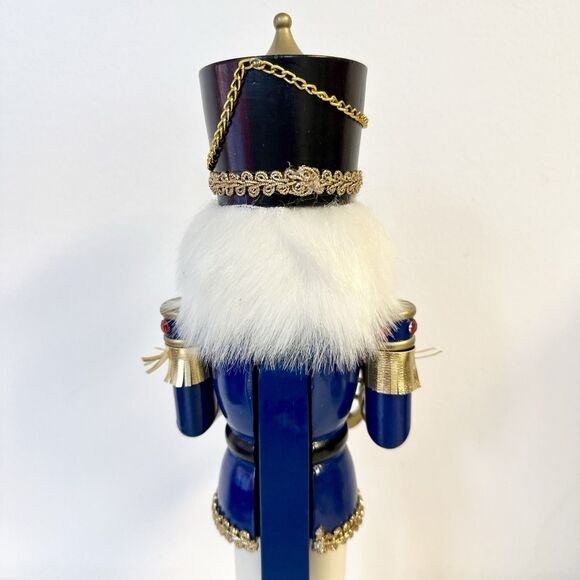 New Kurt Adler Wooden Nutcracker With Harp Christmas 13.5 Inch Hand Crafted - Picture 6 of 10